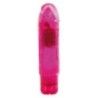 Vibratore classico realistico glitter fucsia Vibratore classico realistico glitter fucsia