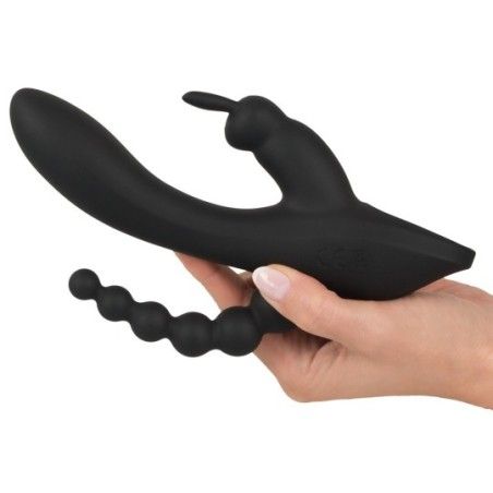 Vibratore Rabbit tarzan nero 20,8 cm