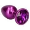 Plug anale satinato viola teardrop Plug anale satinato viola teardrop