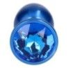 Plug anale satinato blu Pleasure Night 7 cm Plug anale satinato blu Pleasure Night 7 cm