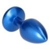 Plug anale satinato blu Pleasure Night 7 cm Plug anale satinato blu Pleasure Night 7 cm