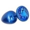 Plug anale satinato blu Pleasure Night 7 cm Plug anale satinato blu Pleasure Night 7 cm