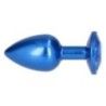 Plug anale satinato blu Pleasure Night 7 cm Plug anale satinato blu Pleasure Night 7 cm