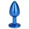 Plug anale satinato blu Pleasure Night 7 cm Plug anale satinato blu Pleasure Night 7 cm