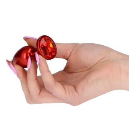 Plug anale satinato rosso Deep Red 7 cm
