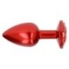 Plug anale satinato rosso Deep Red 7 cm Plug anale satinato rosso Deep Red 7 cm