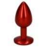 Plug anale satinato rosso Deep Red 7 cm Plug anale satinato rosso Deep Red 7 cm