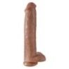 Maxi Dildo realistico ventosa 38 cm mulatto