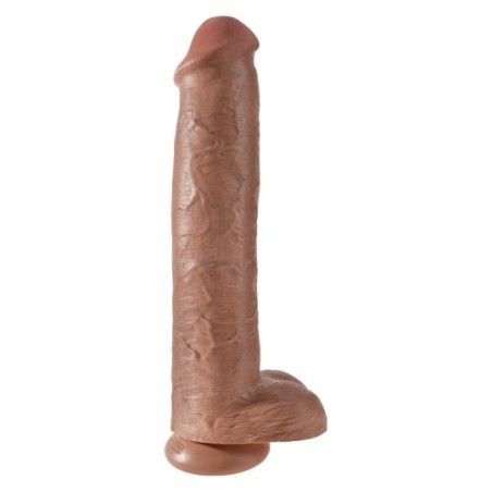 Maxi Dildo realistico ventosa 38 cm mulatto