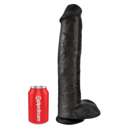Maxi Dildo realistico ventosa 38 cm nero