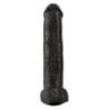 Maxi Dildo realistico ventosa 38 cm nero Maxi Dildo realistico ventosa 38 cm nero
