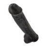 Maxi Dildo realistico ventosa 38 cm nero Maxi Dildo realistico ventosa 38 cm nero