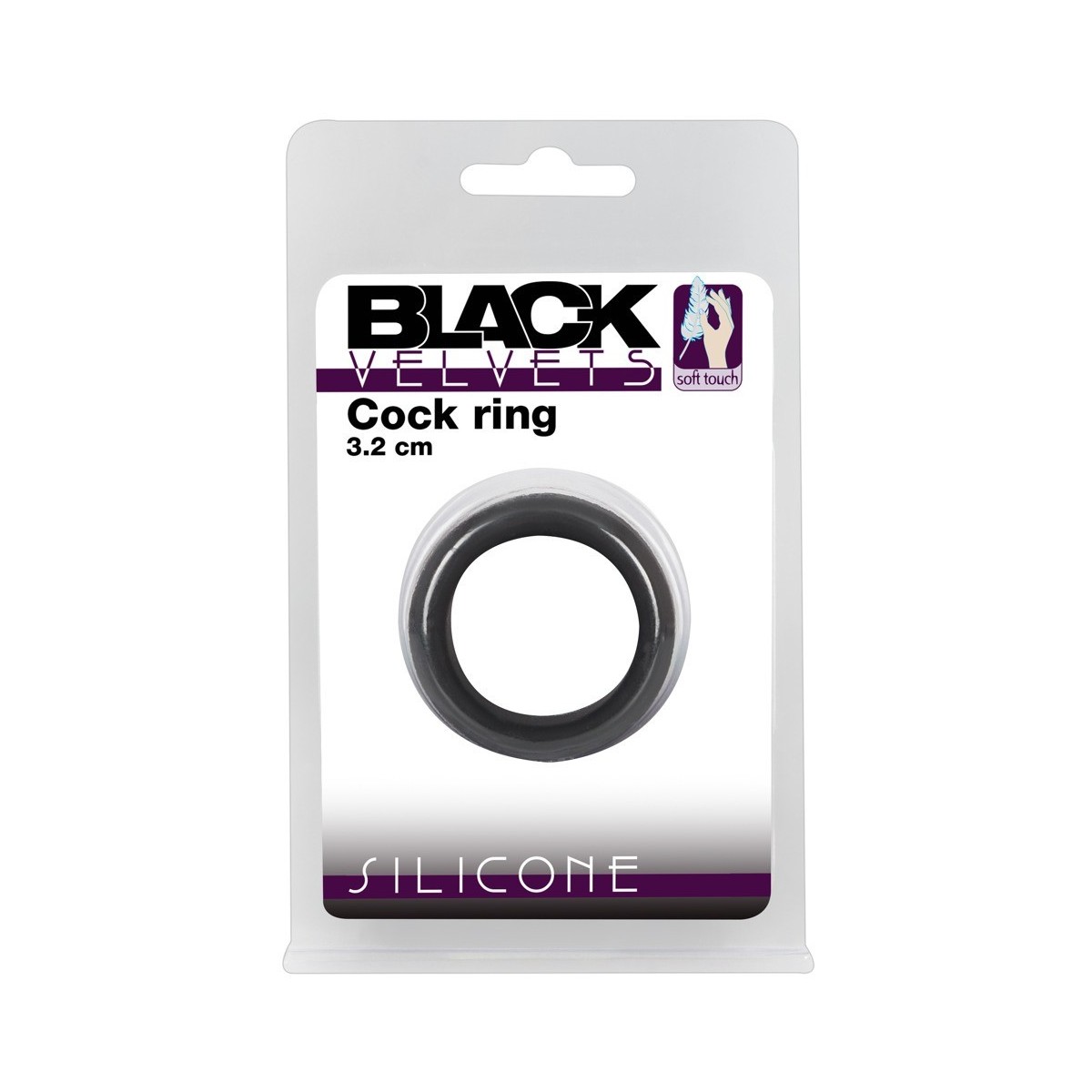 Anello fallico in silicone nero ritardante Cock Ring