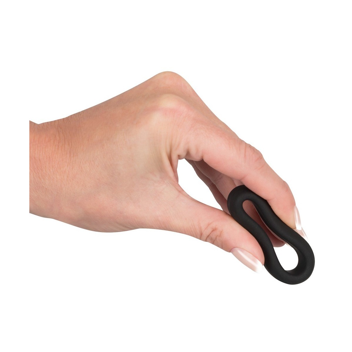Anello fallico in silicone nero ritardante Cock Ring