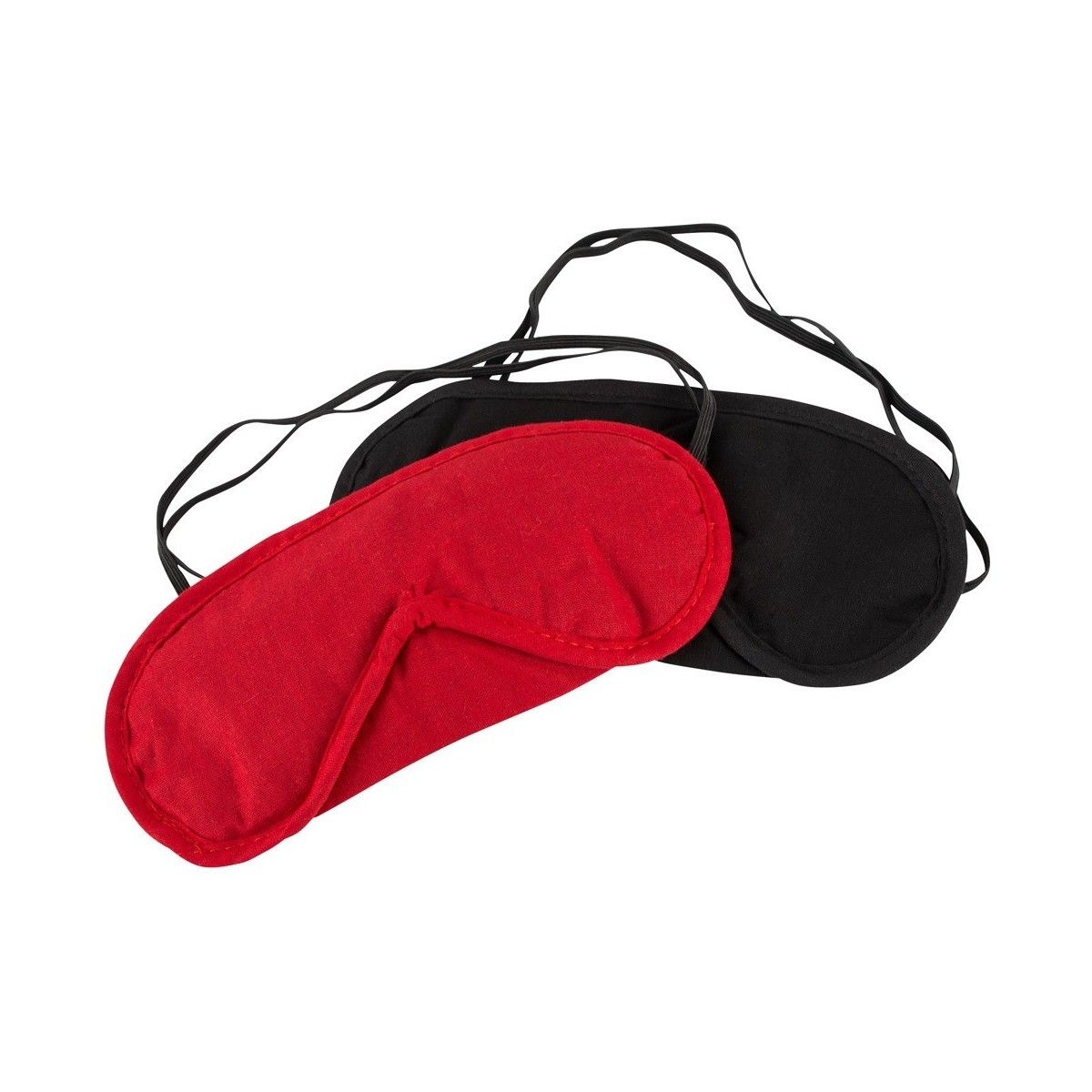 Maschera occhi Blindfold Set pack of 2 red/black