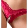 Perizoma sexy con perle stimolanti rosso