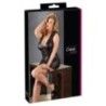 Mini abito con pizzo effetto bagnato nero Mini abito con pizzo effetto bagnato nero