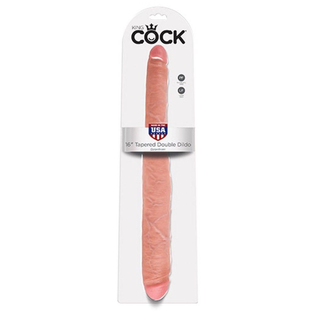 Fallo realistico doppio king cock 16 tapered double dildo flesh Fallo realistico doppio king cock 16 tapered double dildo flesh