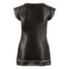 Mini abito con pizzo effetto bagnato nero Mini abito con pizzo effetto bagnato nero