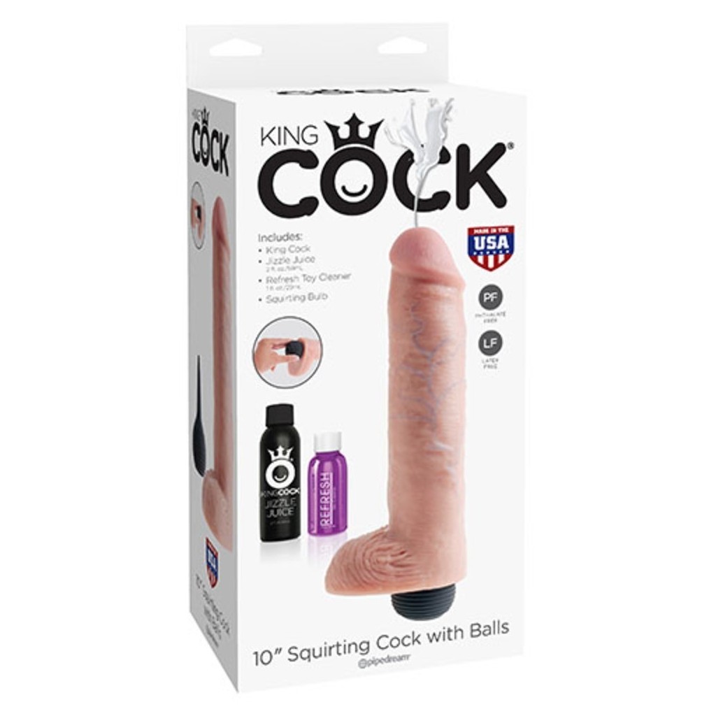 Fallo realistico squirting con testicoli king cock 10 squirting cock w balls