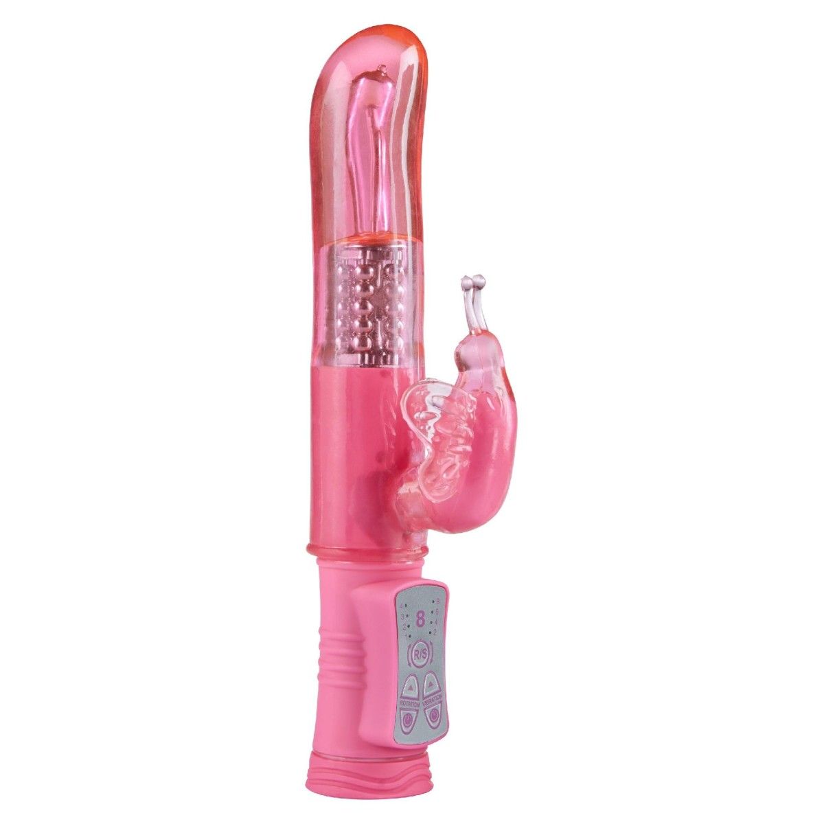 Vibratore rabbit rosa Happy Hugging Butterfly