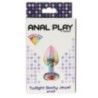 Plug anale in metallo con pietra arcobaleno S Plug anale in metallo con pietra arcobaleno S