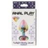 Plug anale in metallo con pietra arcobaleno M Plug anale in metallo con pietra arcobaleno M