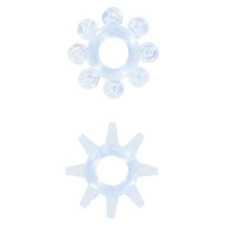Anelli pene Stretchy stimolanti 2 pz azzurri