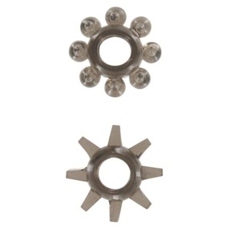 Anelli pene Stretchy stimolanti 2 pz grigio