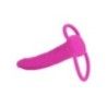 Dildo indossabile con anello fallico fucsia Dildo indossabile con anello fallico fucsia