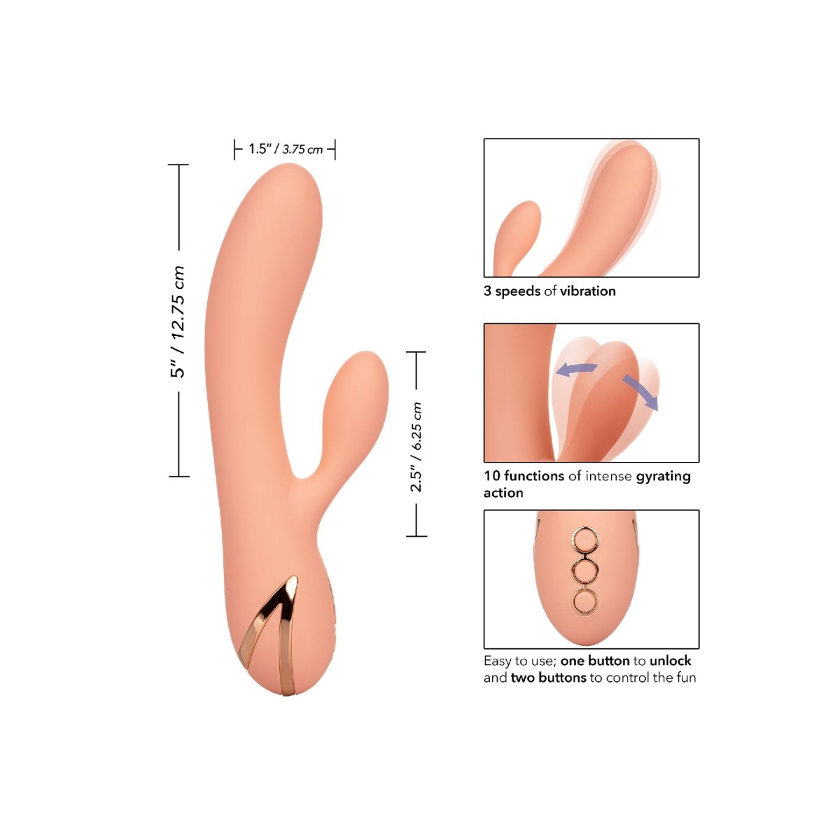 Vibratore rabbit doppio dildo vagianle clitoride Monterey Magic