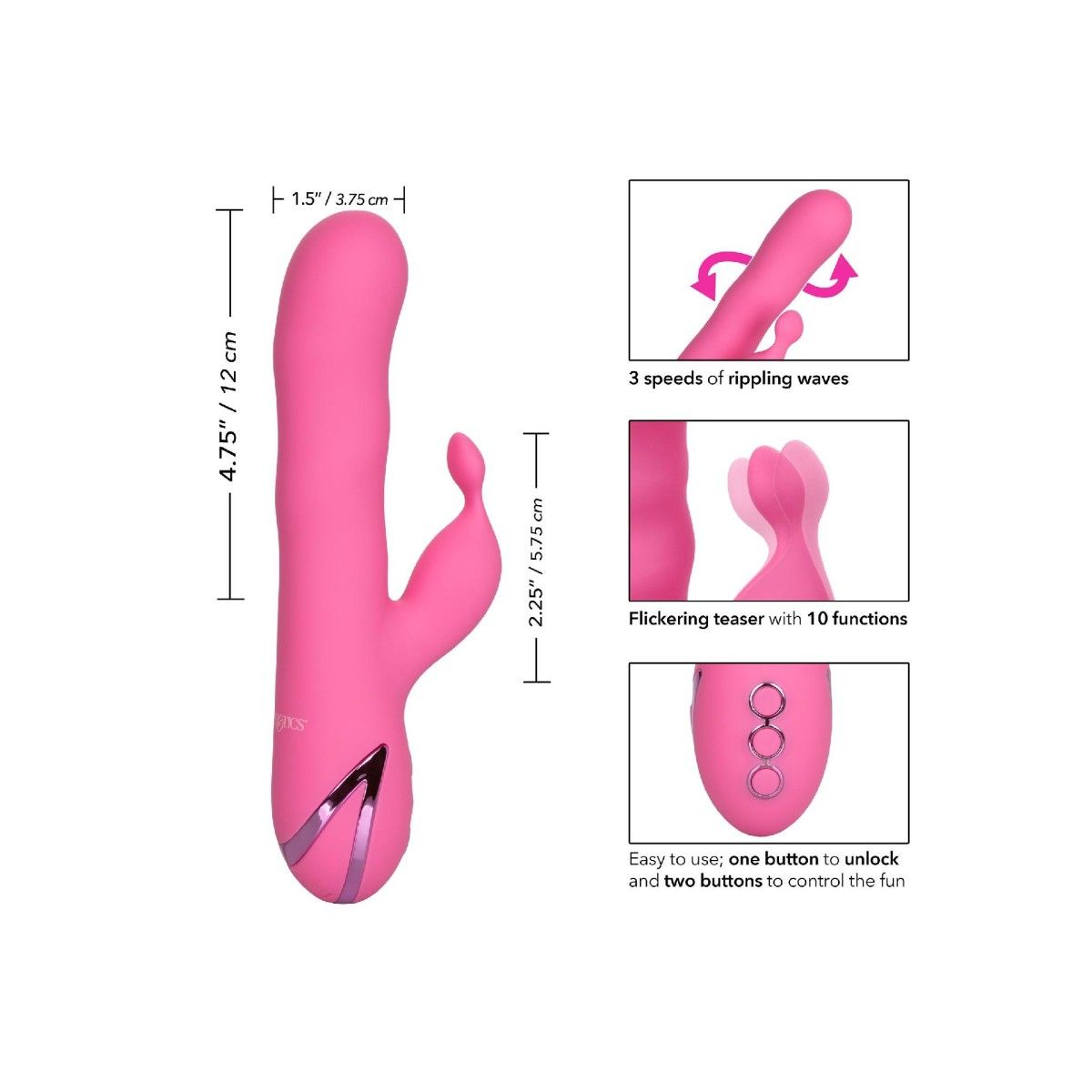 Vibratore rabbit in silicone realistico Santa Barbara Surfer