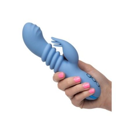 Vibratore rabbit e stimola punto G blu