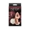 Plug anale small in metallo rosa bianca Plug anale small in metallo rosa bianca