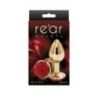 Plug anale small in metallo rosa rossa Plug anale small in metallo rosa rossa