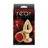 Plug anale medium in metallo rosa rossa Plug anale medium in metallo rosa rossa