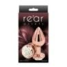 Plug anale oro rosa con rosa bianca Medium Plug anale oro rosa con rosa bianca Medium