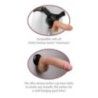 Dildo vibrante realistico pelle chiara Dildo vibrante realistico pelle chiara