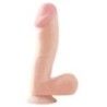 Fallo realistico ventosa e testicoli 16,5 cm