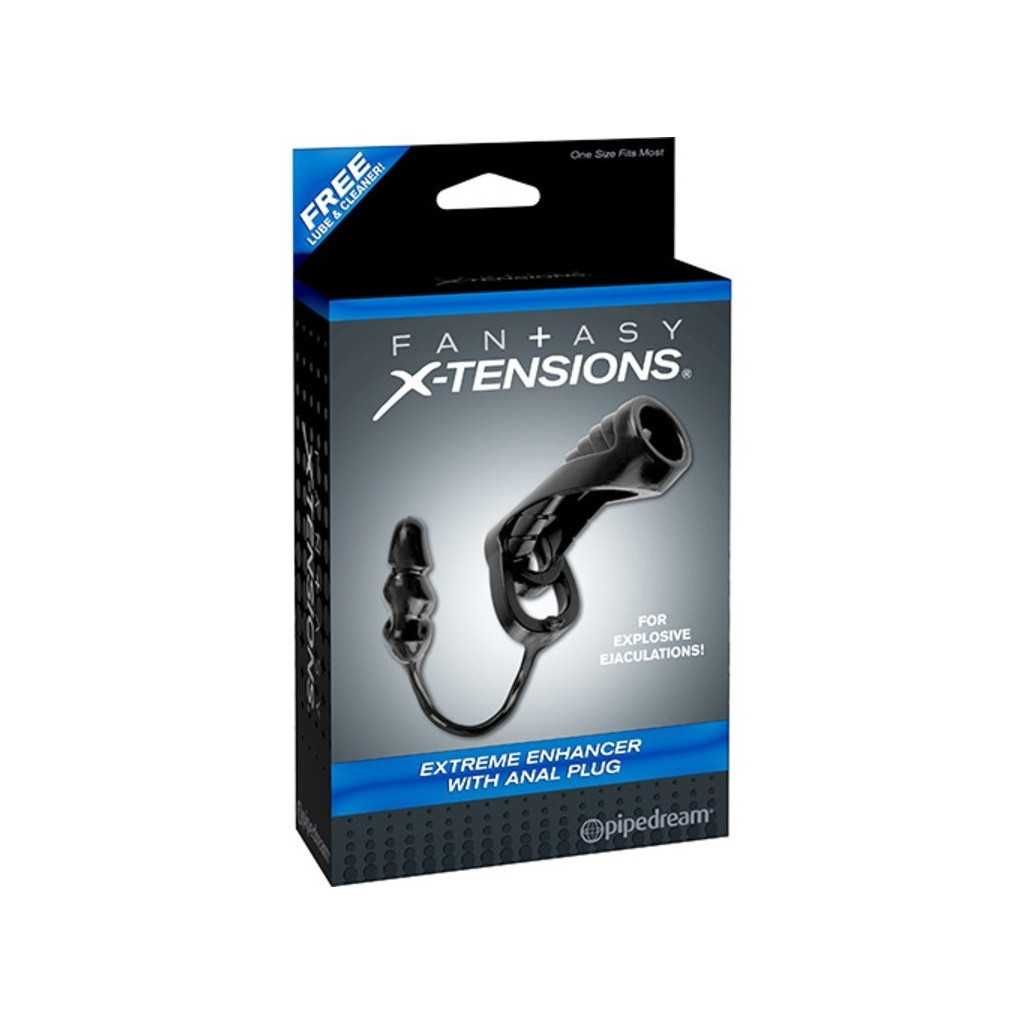 Guaina fallica X-TENSIONS EXTREME ENHANCER WITH ANAL PLUG