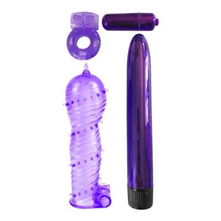 Kit sex toys per la coppia 4 pz viola