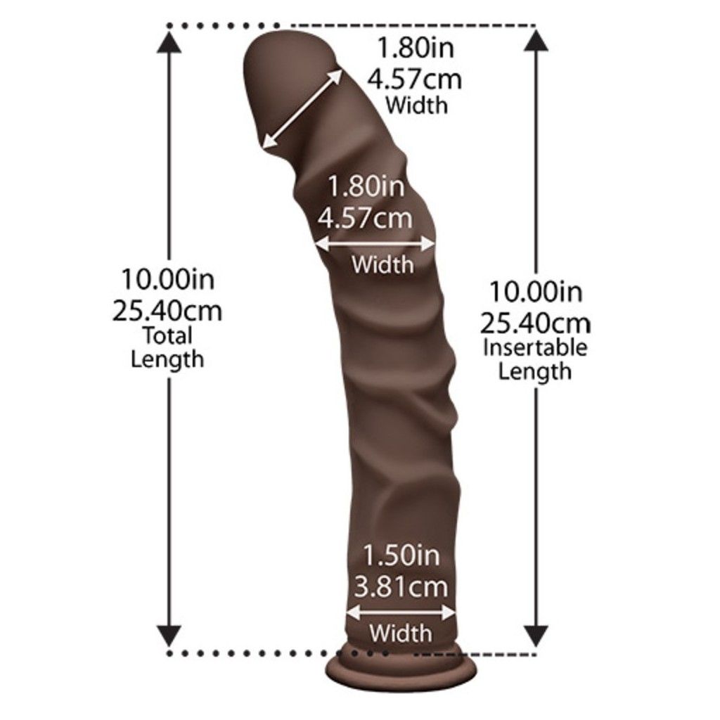 Fallo Realistico dildo The D racin' D 10 chocolate