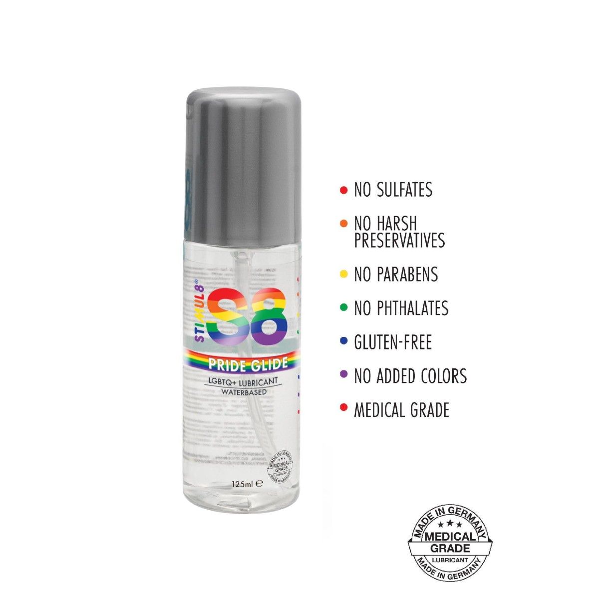 Lubrificante intimo a base acqua S8 WB Pride Glide Lube 125ml