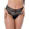 Perizoma a vita alta floreale nero Perizoma a vita alta floreale nero