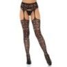 Collant a ricami Gia nero effetto reggicalze Collant a ricami Gia nero effetto reggicalze