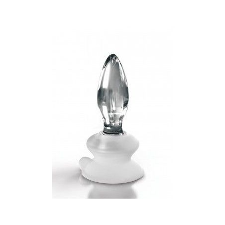 Plug in anale vetro e ventosa Icicles No 91