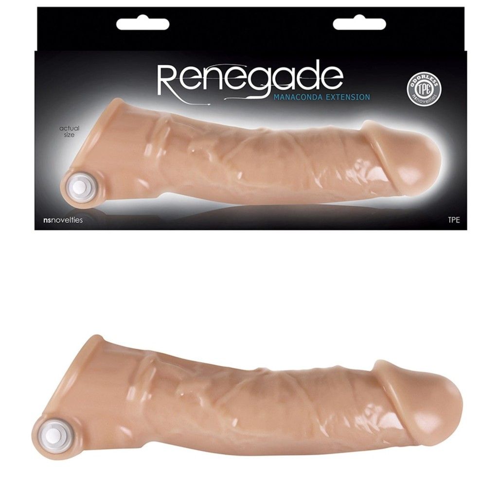 Guaina Prolunga Fallica per pene realistica Flesh con vibrazione Guaina Prolunga Fallica per pene realistica Flesh con vibrazione