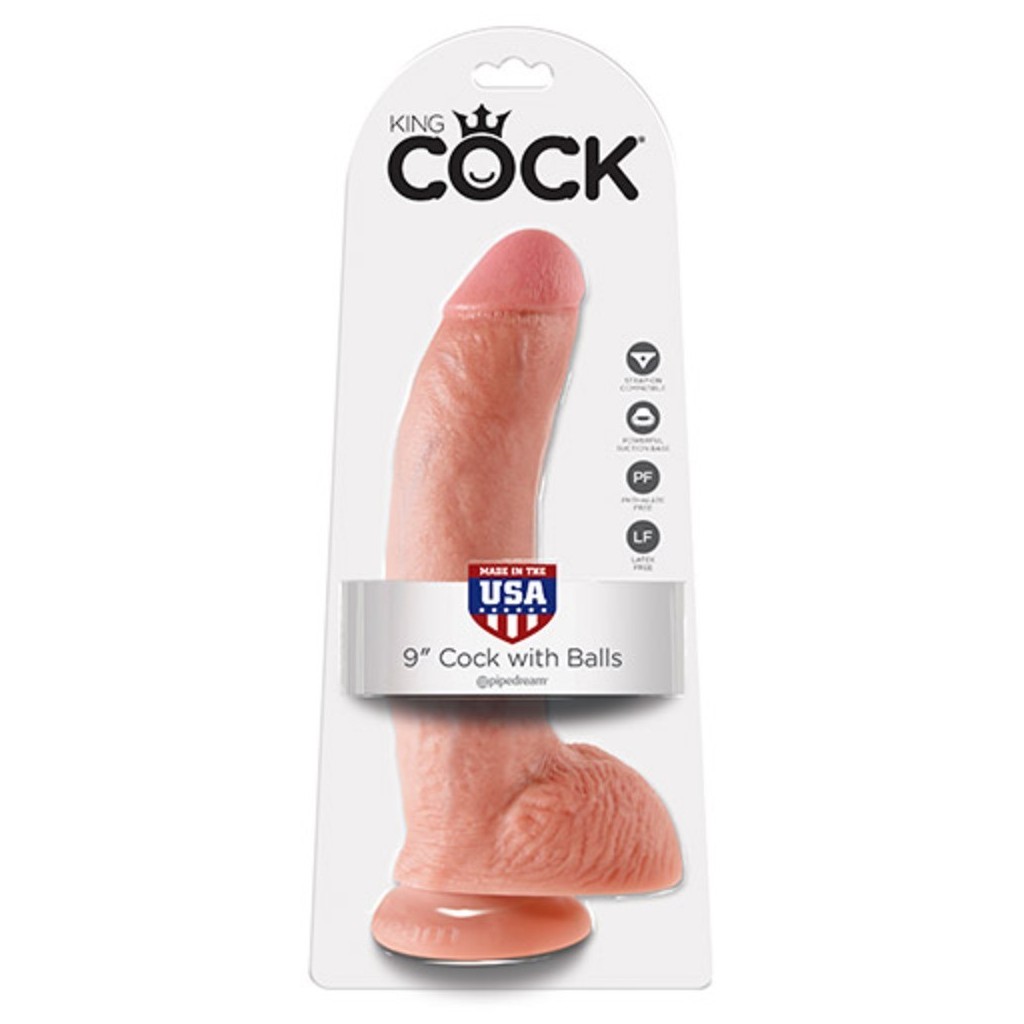 Fallo dildo realistico con ventosa king cock 9 with balls flesh