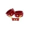 Manette BDSM rosse con dettagli dorati