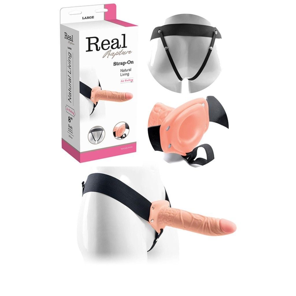 Fallo dildo indossabile strap on cavo Real Rapture 8 Flesh Fallo dildo indossabile strap on cavo Real Rapture 8 Flesh